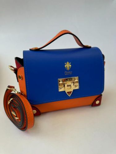 Colourful Genuine leather Handbag- Blutte