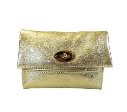 Genuine leather  - 100% leather - Gold
