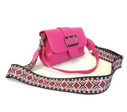 Genuine leather  - 100% leather clutch Fuchia