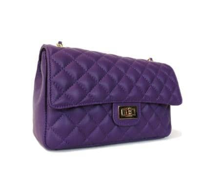 Quilted Sauvage leather bag - Viola