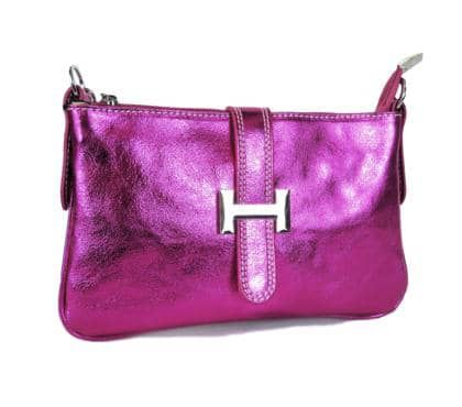 Genuine leather Metalizzato - Fuchsia
