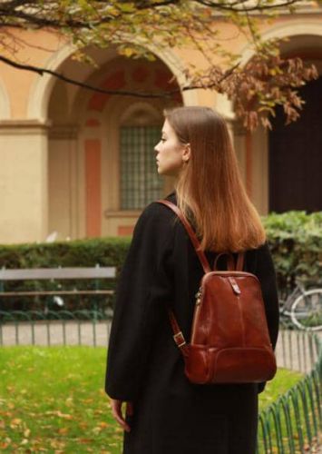 Genuine leather backpack - 100% leather