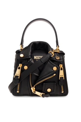 Moschino CZARNY Torba na ramię z motywem ramoneski