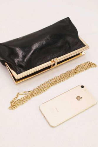 Evening & wedding Clutch- Champagne Black