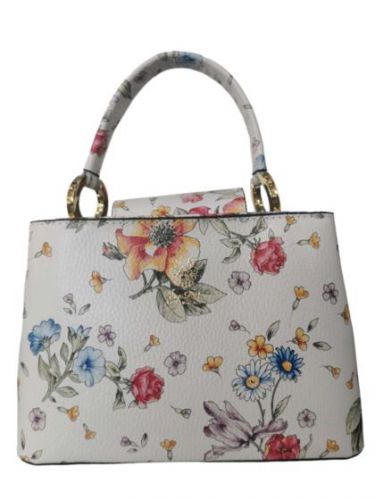 Genuine leather - White Flower